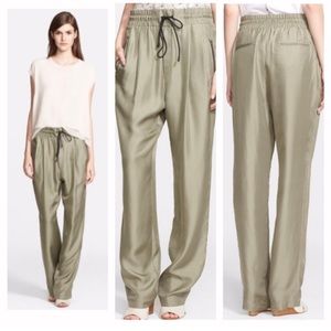 Rag & Bone Wide Leg Drawstring Silk Pant